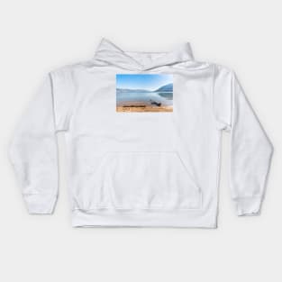 Okanagan Lake View with Blue Sky Kids Hoodie